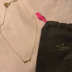 Kate Spade MRS. Necklace, 18” yellow gold pendant